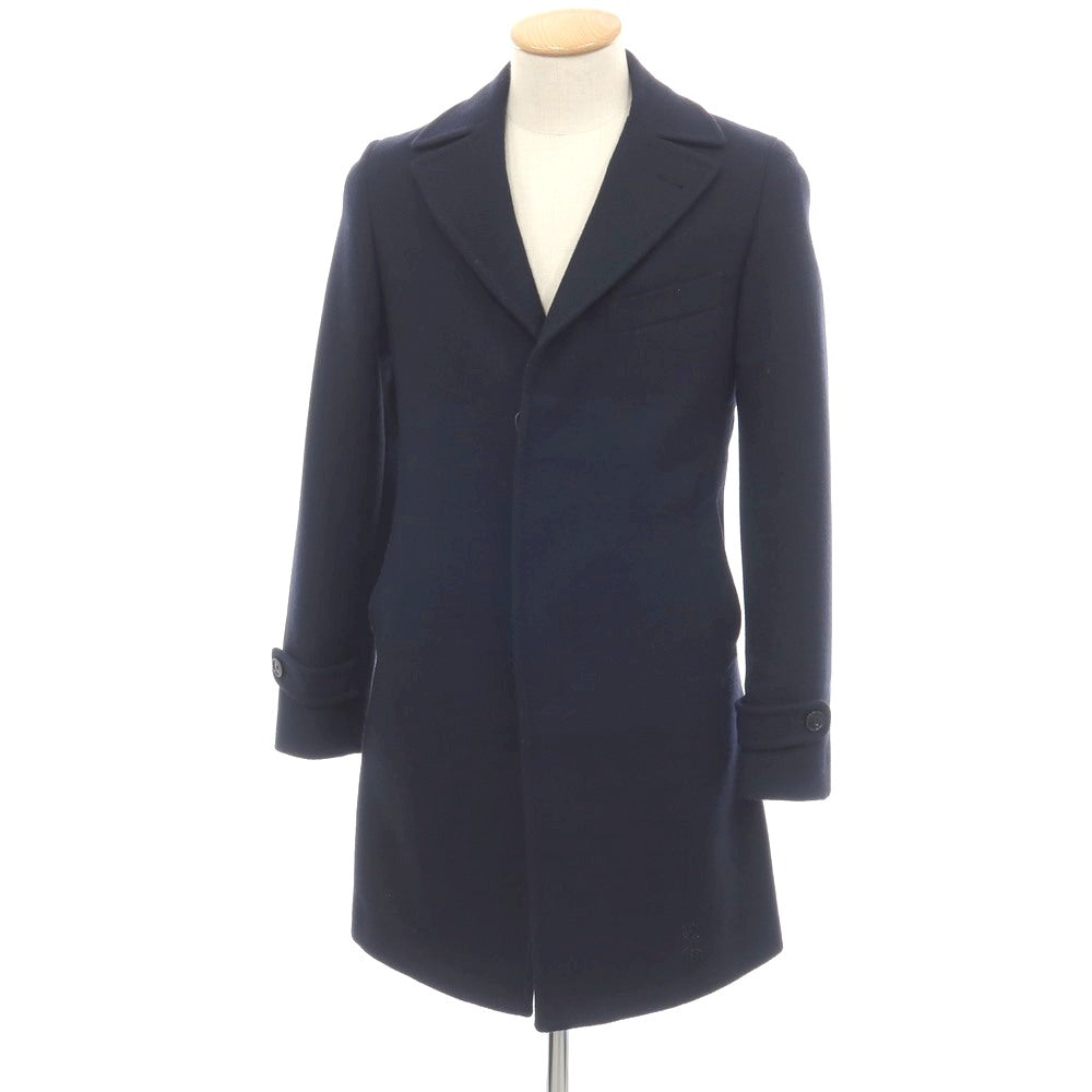 【中古】タリアトーレ TAGLIATORE ウールカシミヤ 比翼仕立て チェスターフィールドコート ネイビー【サイズ42/R】【 状態ランクB 】【 メンズ 】
