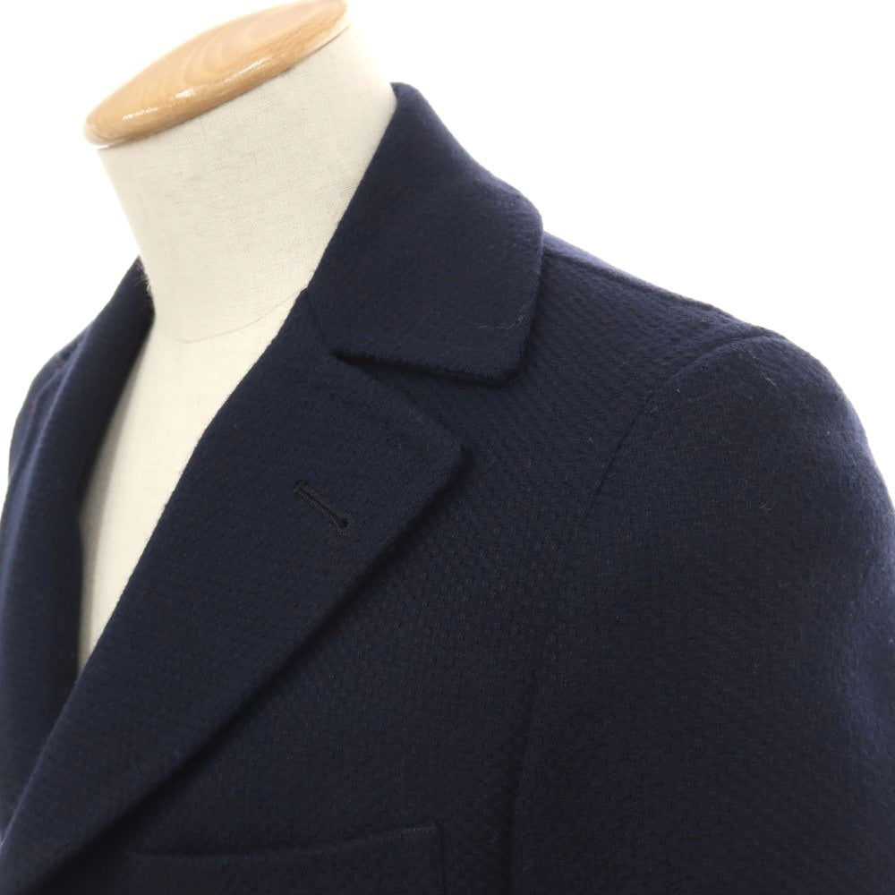 【中古】タリアトーレ TAGLIATORE ウールカシミヤ 比翼仕立て チェスターフィールドコート ネイビー【サイズ42/R】【 状態ランクB 】【 メンズ 】