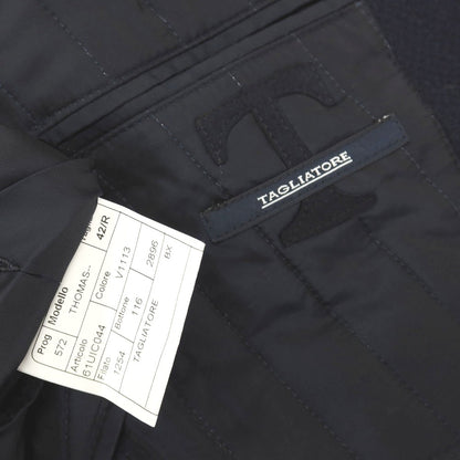 【中古】タリアトーレ TAGLIATORE ウールカシミヤ 比翼仕立て チェスターフィールドコート ネイビー【サイズ42/R】【 状態ランクB 】【 メンズ 】