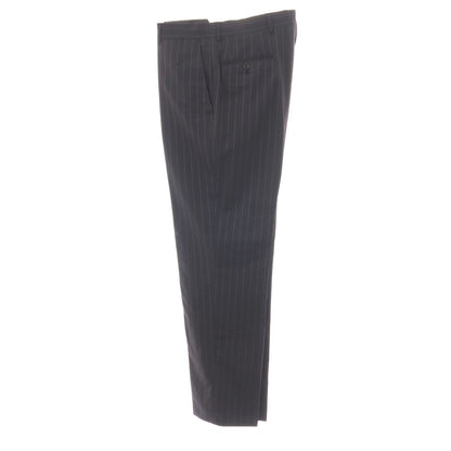 【中古】エトロ ETRO ウール ストライプ 3つボタンスーツ ブラックxホワイト【サイズ52】【 状態ランクC 】【 メンズ 】