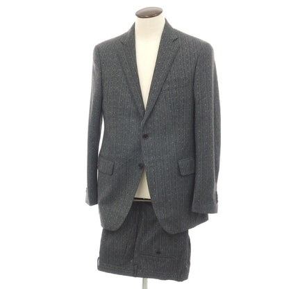 【中古】エトロ ETRO ウール 2つボタンスーツ グレーxグリーン【サイズ52】【 状態ランクB 】【 メンズ 】