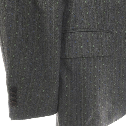 【中古】エトロ ETRO ウール 2つボタンスーツ グレーxグリーン【サイズ52】【 状態ランクB 】【 メンズ 】