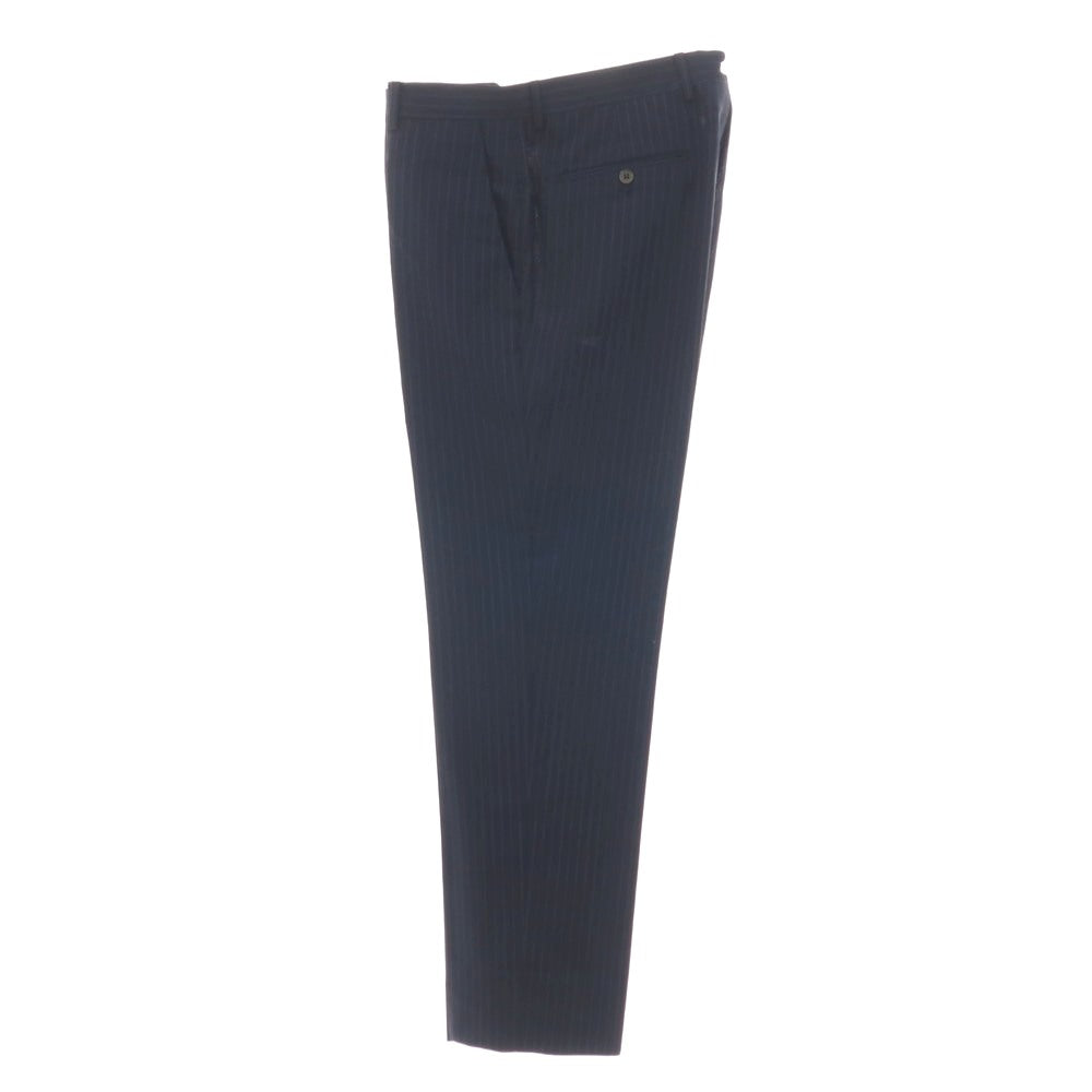 【中古】エトロ ETRO ウール ストライプ 3つボタンスーツ ネイビーxブルー【サイズ50】【 状態ランクC 】【 メンズ 】
