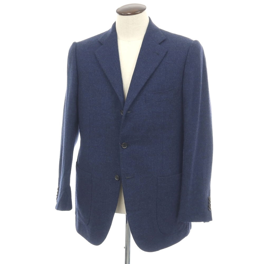【中古】イザイア ISAIA ウール 3つボタン テーラードジャケット ネイビー【サイズ50】【 状態ランクD 】【 メンズ 】