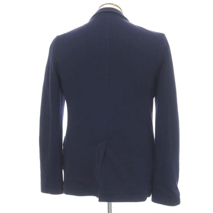 【中古】ラルディーニ LARDINI ウール 3つボタン ニットジャケット ネイビー【サイズ50】【 状態ランクB 】【 メンズ 】
