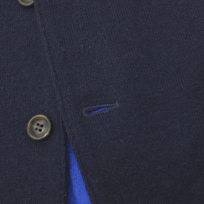 【中古】ラルディーニ LARDINI ウール 3つボタン ニットジャケット ネイビー【サイズ50】【 状態ランクB 】【 メンズ 】