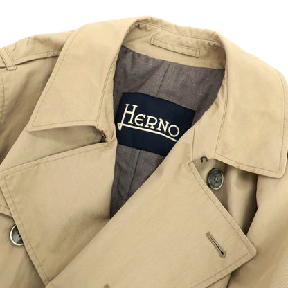 【中古】ヘルノ Herno トレンチコート ベージュ【サイズ52】【 状態ランクD 】【 メンズ 】
