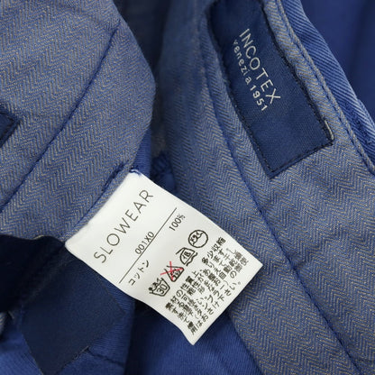 【中古】インコテックス INCOTEX 3 PLY CHINO コットン カジュアルスラックスパンツ ブルー【サイズ52】【 状態ランクC 】【 メンズ 】