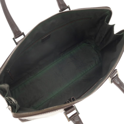【中古】グッチ GUCCI レザー ブリーフケース ダークブラウン【 状態ランクC 】【 メンズ 】
