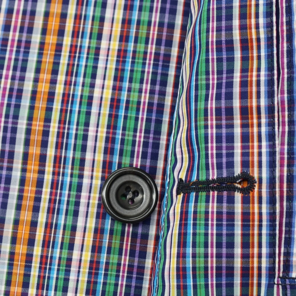 【中古】ターンブル＆アッサー Turnbull & Asser コットン チェック ステンカラーコート マルチカラー【サイズ38】【メンズ】 中古】ターンブル＆アッサー Turnbull & Asser コットン チェック