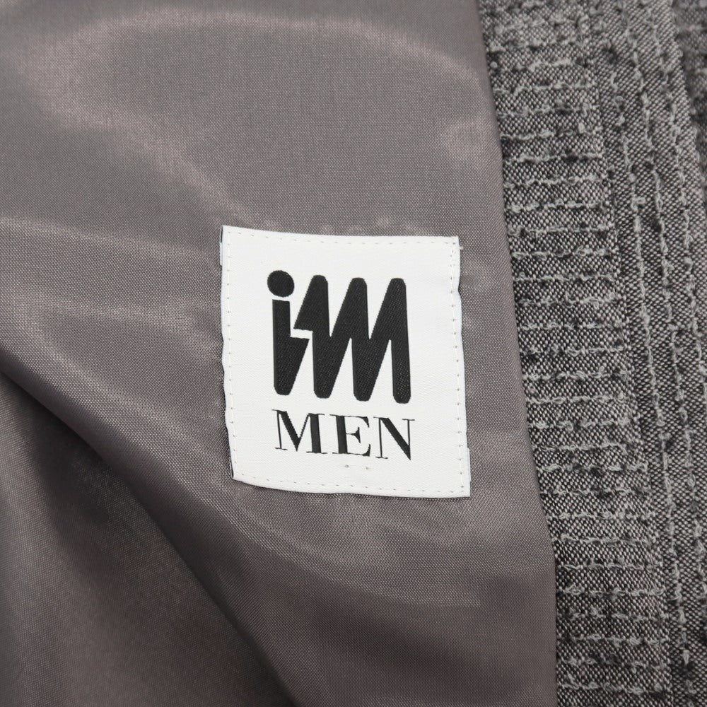 【中古】アイム メン IM MEN 2026年春夏 リネン系 ダブルジャケット グレー【サイズ表記なし（L位）】【 状態ランクA 】【 メンズ 】