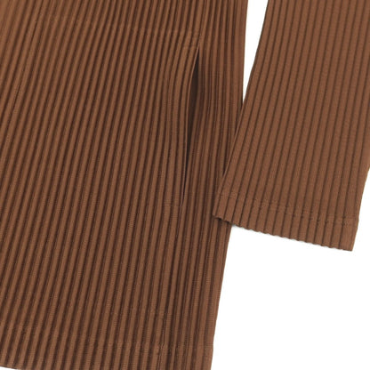 【中古】オム プリッセ イッセイミヤケ HOMME PLISSE ISSEY MIYAKE 2026年春夏 プリーツジャージー ダブルジップカットソー ブルゾン ブラウン【サイズ表記なし（L位）】【 状態ランクA 】【 メンズ 】