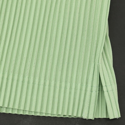 【中古】オム プリッセ イッセイミヤケ HOMME PLISSE ISSEY MIYAKE 2026年春夏 プリーツ クルーネック 長袖カットソー ライトグリーン【サイズ表記なし（L位）】【 状態ランクA 】【 メンズ 】