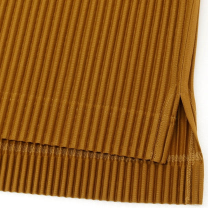【中古】オム プリッセ イッセイミヤケ HOMME PLISSE ISSEY MIYAKE 2026年春夏 プリーツ 半袖ポロシャツ キャメル【サイズ表記なし（L位）】【 状態ランクA 】【 メンズ 】