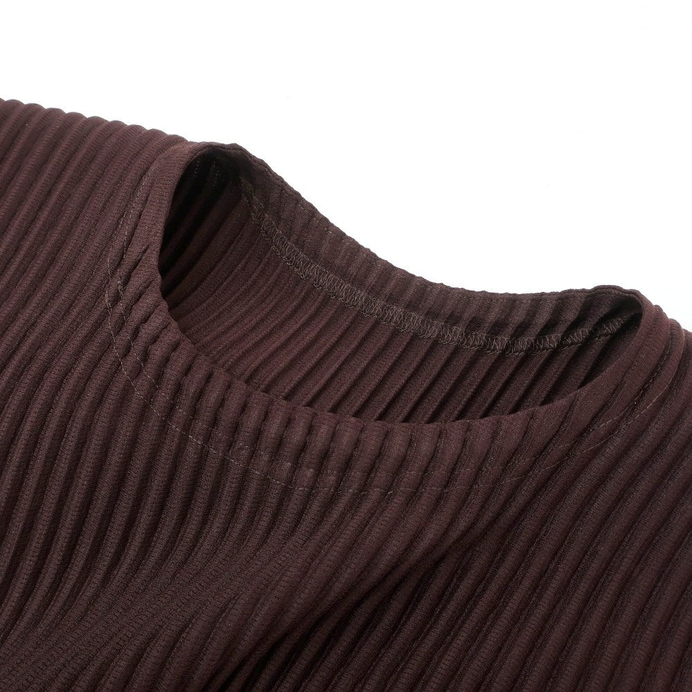 【中古】オム プリッセ イッセイミヤケ HOMME PLISSE ISSEY MIYAKE 2026年春夏 プリーツ カットソー ブラウン【サイズ表記なし（L位）】【 状態ランクA 】【 メンズ 】
