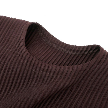 【中古】オム プリッセ イッセイミヤケ HOMME PLISSE ISSEY MIYAKE 2026年春夏 プリーツ カットソー ブラウン【サイズ表記なし（L位）】【 状態ランクA 】【 メンズ 】
