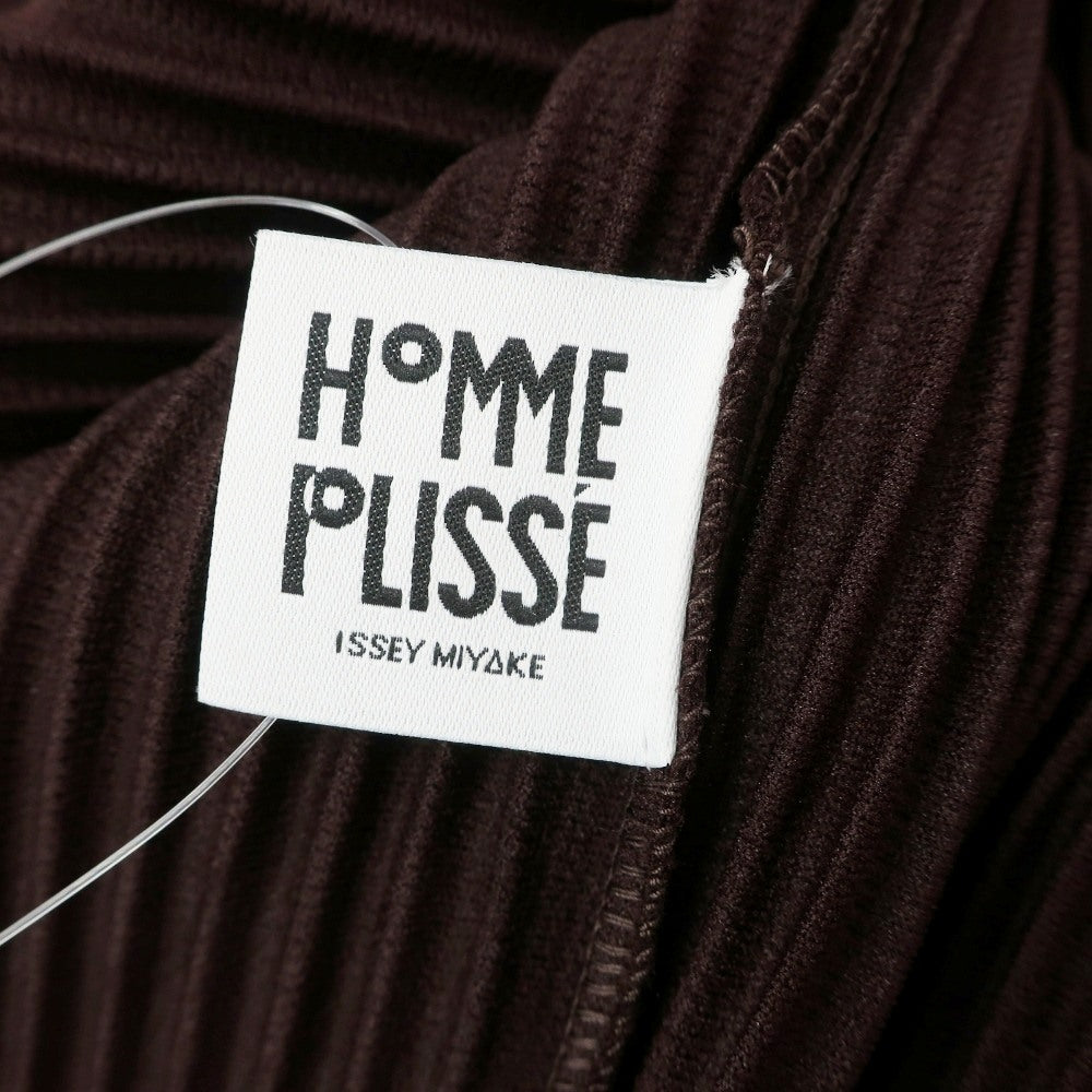 【中古】オム プリッセ イッセイミヤケ HOMME PLISSE ISSEY MIYAKE 2026年春夏 プリーツ カットソー ブラウン【サイズ表記なし（L位）】【 状態ランクA 】【 メンズ 】