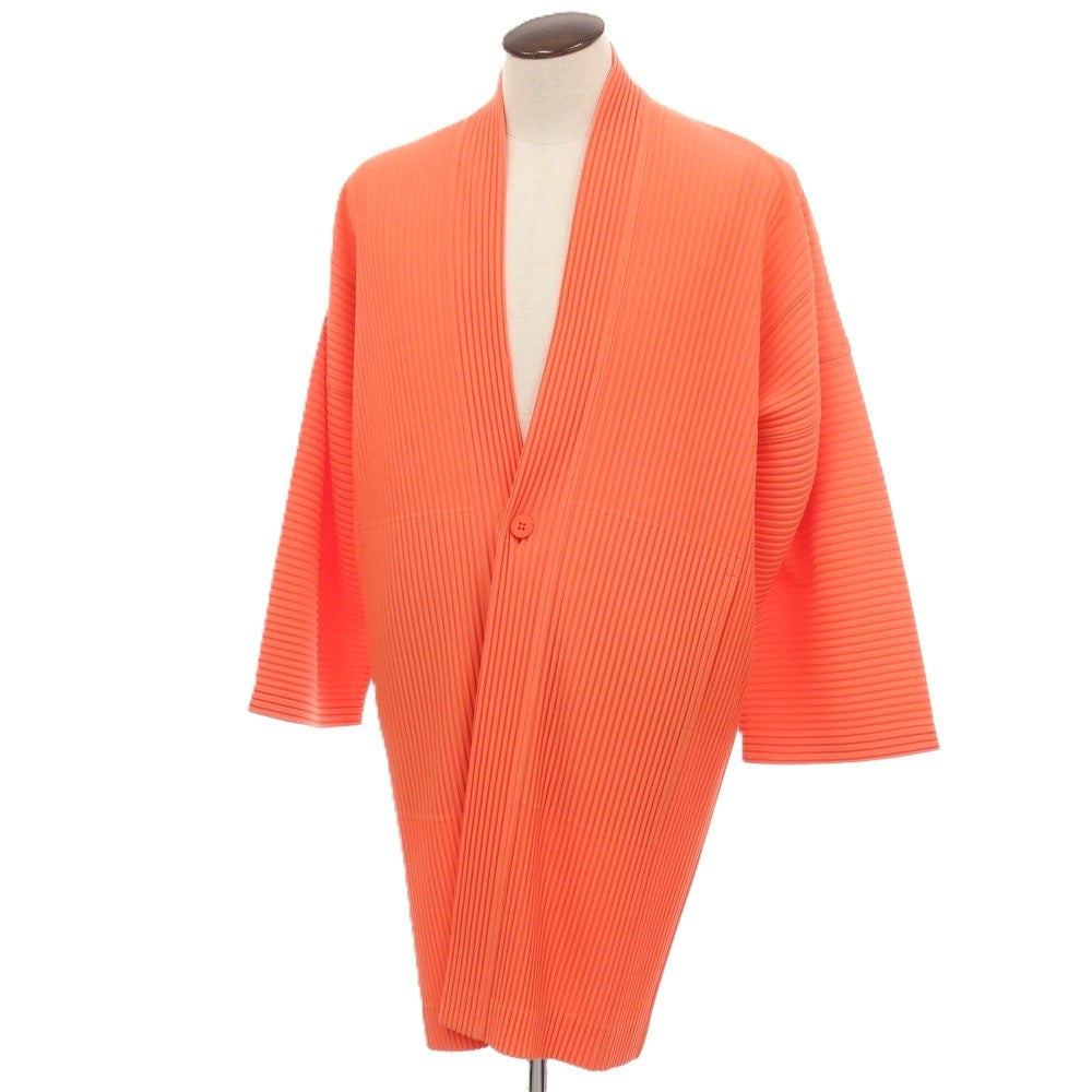 【中古】オム プリッセ イッセイミヤケ HOMME PLISSE ISSEY MIYAKE 2026年春夏 プリーツ加工 ジャケット オレンジ【サイズ表記なし（L位）】【 状態ランクA 】【 メンズ 】