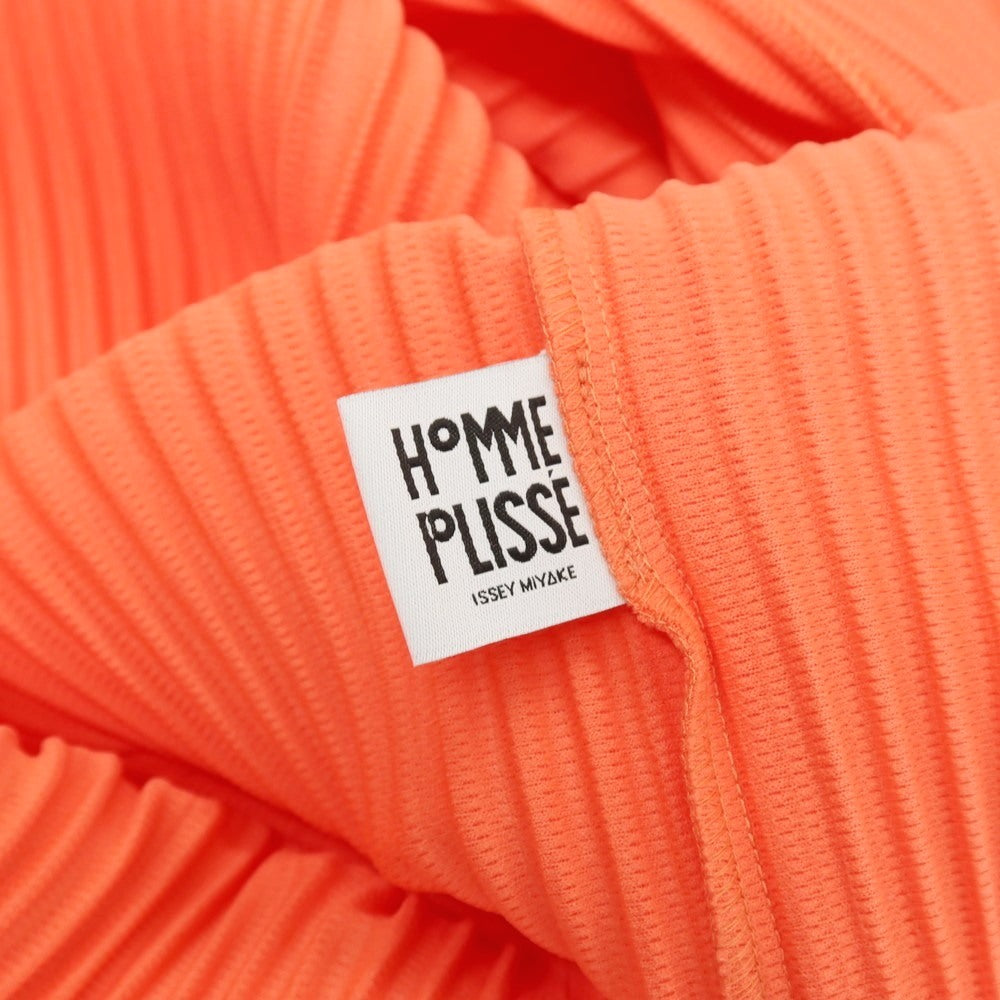 【中古】オム プリッセ イッセイミヤケ HOMME PLISSE ISSEY MIYAKE 2026年春夏 プリーツ加工 ジャケット オレンジ【サイズ表記なし（L位）】【 状態ランクA 】【 メンズ 】