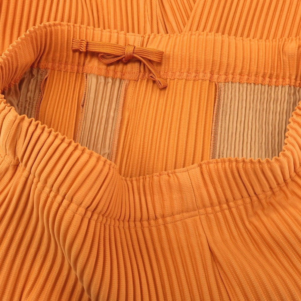 【中古】オム プリッセ イッセイミヤケ HOMME PLISSE ISSEY MIYAKE 2026年春夏 プリーツ加工 イージーパンツ オレンジ【サイズ表記なし（L位）】【 状態ランクA 】【 メンズ 】