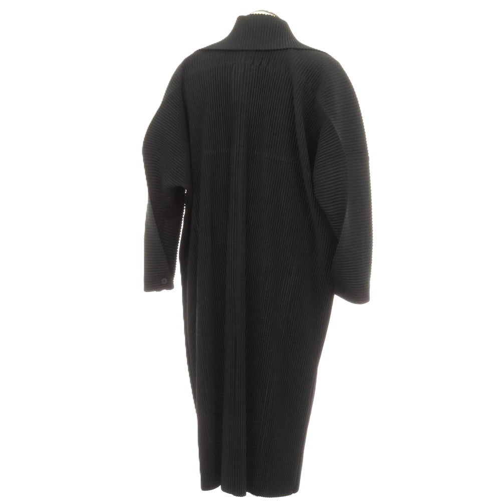 【中古】オム プリッセ イッセイミヤケ HOMME PLISSE ISSEY MIYAKE 2026年春夏 プリーツ加工 ロングコート ブラック【サイズ表記なし（L位）】【 状態ランクA 】【 メンズ 】