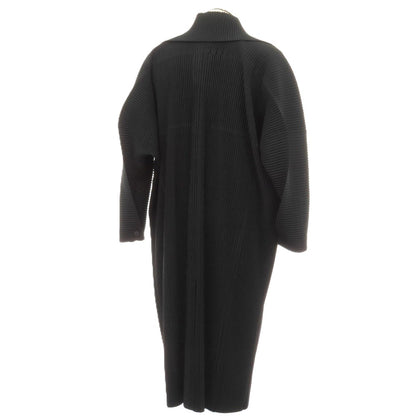 【中古】オム プリッセ イッセイミヤケ HOMME PLISSE ISSEY MIYAKE 2026年春夏 プリーツ加工 ロングコート ブラック【サイズ表記なし（L位）】【 状態ランクA 】【 メンズ 】