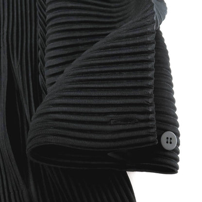 【中古】オム プリッセ イッセイミヤケ HOMME PLISSE ISSEY MIYAKE 2026年春夏 プリーツ加工 ロングコート ブラック【サイズ表記なし（L位）】【 状態ランクA 】【 メンズ 】