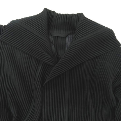 【中古】オム プリッセ イッセイミヤケ HOMME PLISSE ISSEY MIYAKE 2026年春夏 プリーツ加工 ロングコート ブラック【サイズ表記なし（L位）】【 状態ランクA 】【 メンズ 】