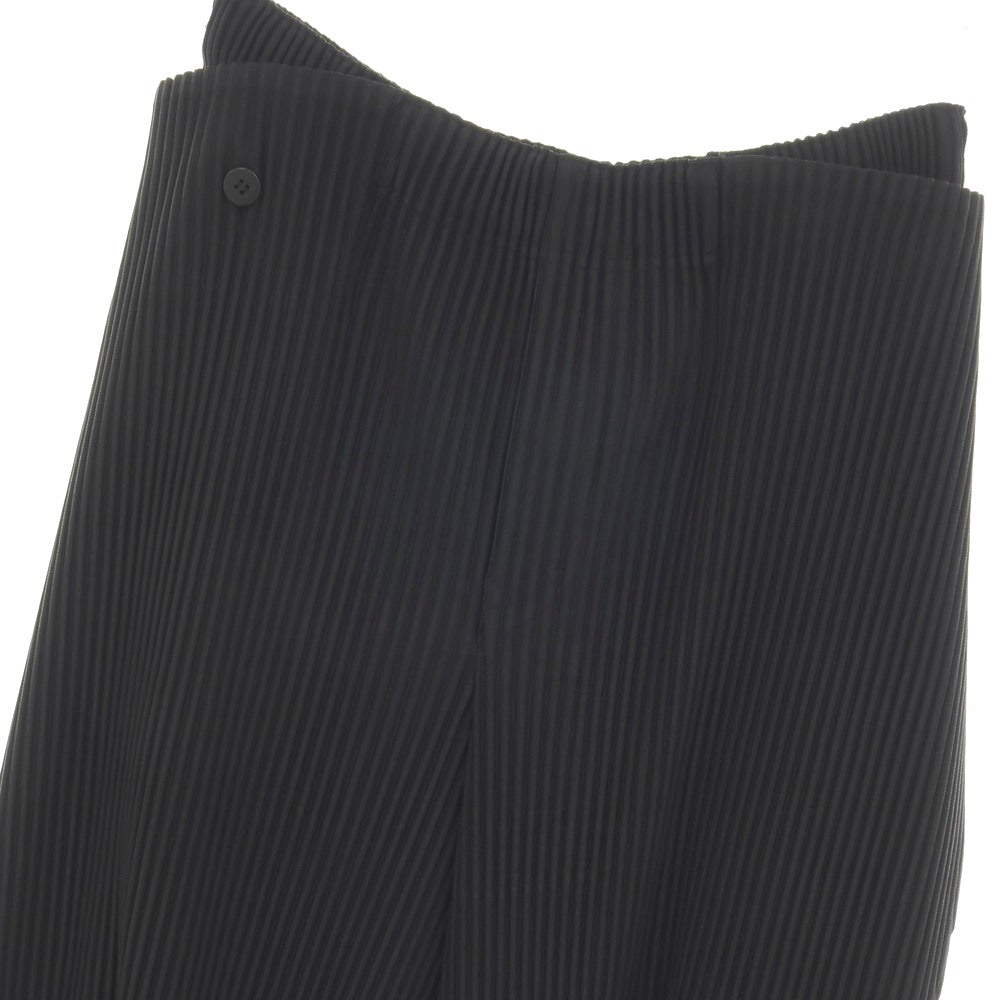 【中古】オム プリッセ イッセイミヤケ HOMME PLISSE ISSEY MIYAKE 2026年春夏 プリーツ加工 イージーパンツ ブラック【サイズ表記なし（L位）】【 状態ランクA 】【 メンズ 】