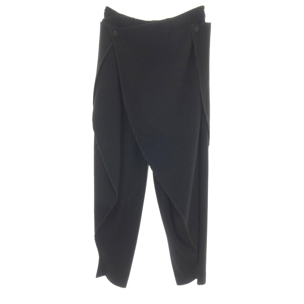 【中古】オム プリッセ イッセイミヤケ HOMME PLISSE ISSEY MIYAKE 2026年春夏 プリーツ加工 イージーパンツ ブラック【サイズ表記なし（L位）】【 状態ランクA 】【 メンズ 】