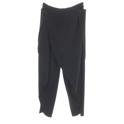 【中古】オム プリッセ イッセイミヤケ HOMME PLISSE ISSEY MIYAKE 2026年春夏 プリーツ加工 イージーパンツ ブラック【サイズ表記なし（L位）】【 状態ランクA 】【 メンズ 】