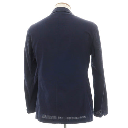 【中古】ラルディーニ LARDINI コットン シアサッカー 3B テーラードジャケット ネイビー【サイズ46】【 状態ランクC 】【 メンズ 】