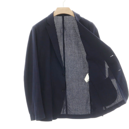 【中古】ラルディーニ LARDINI コットン シアサッカー 3B テーラードジャケット ネイビー【サイズ46】【 状態ランクC 】【 メンズ 】
