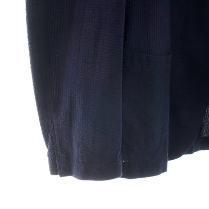 【中古】ラルディーニ LARDINI コットン シアサッカー 3B テーラードジャケット ネイビー【サイズ46】【 状態ランクC 】【 メンズ 】