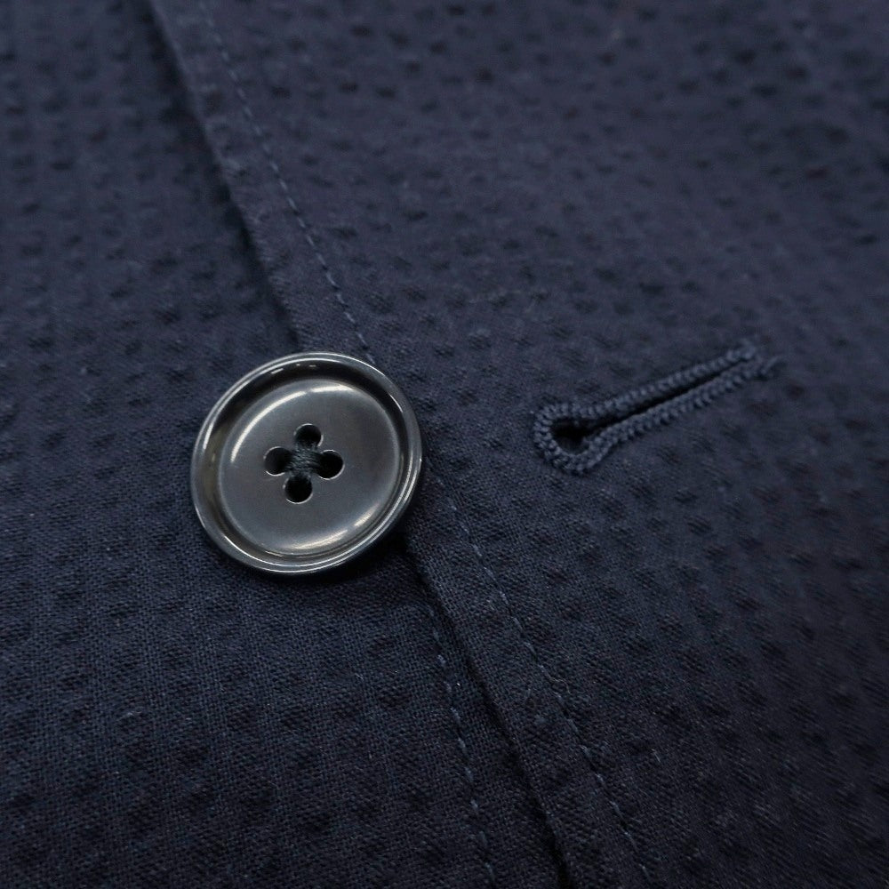 【中古】ラルディーニ LARDINI コットン シアサッカー 3B テーラードジャケット ネイビー【サイズ46】【 状態ランクC 】【 メンズ 】