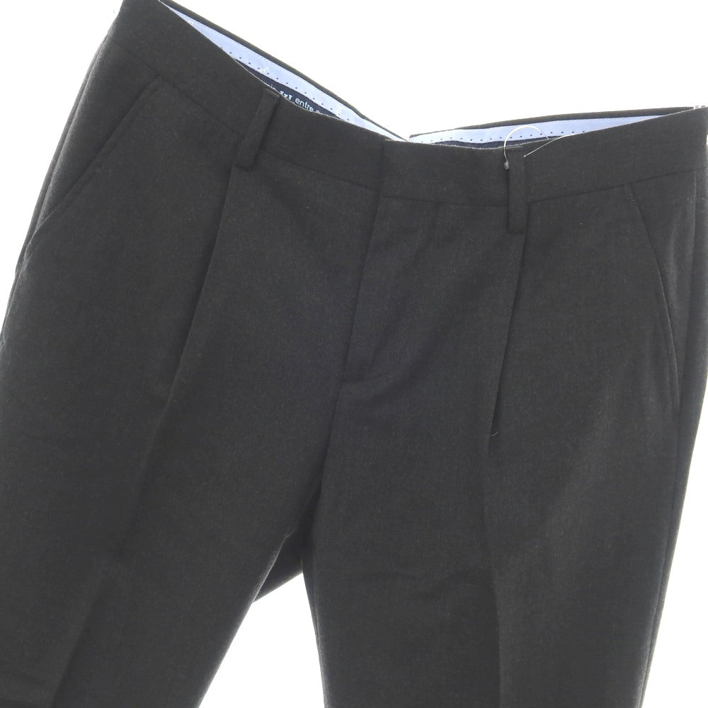 【中古】アントレアミ ENTRE AMIS GAGA ウールポリウレタン ドレススラックスパンツ チャコールグレー【サイズ31】【 状態ランクB 】【 メンズ 】