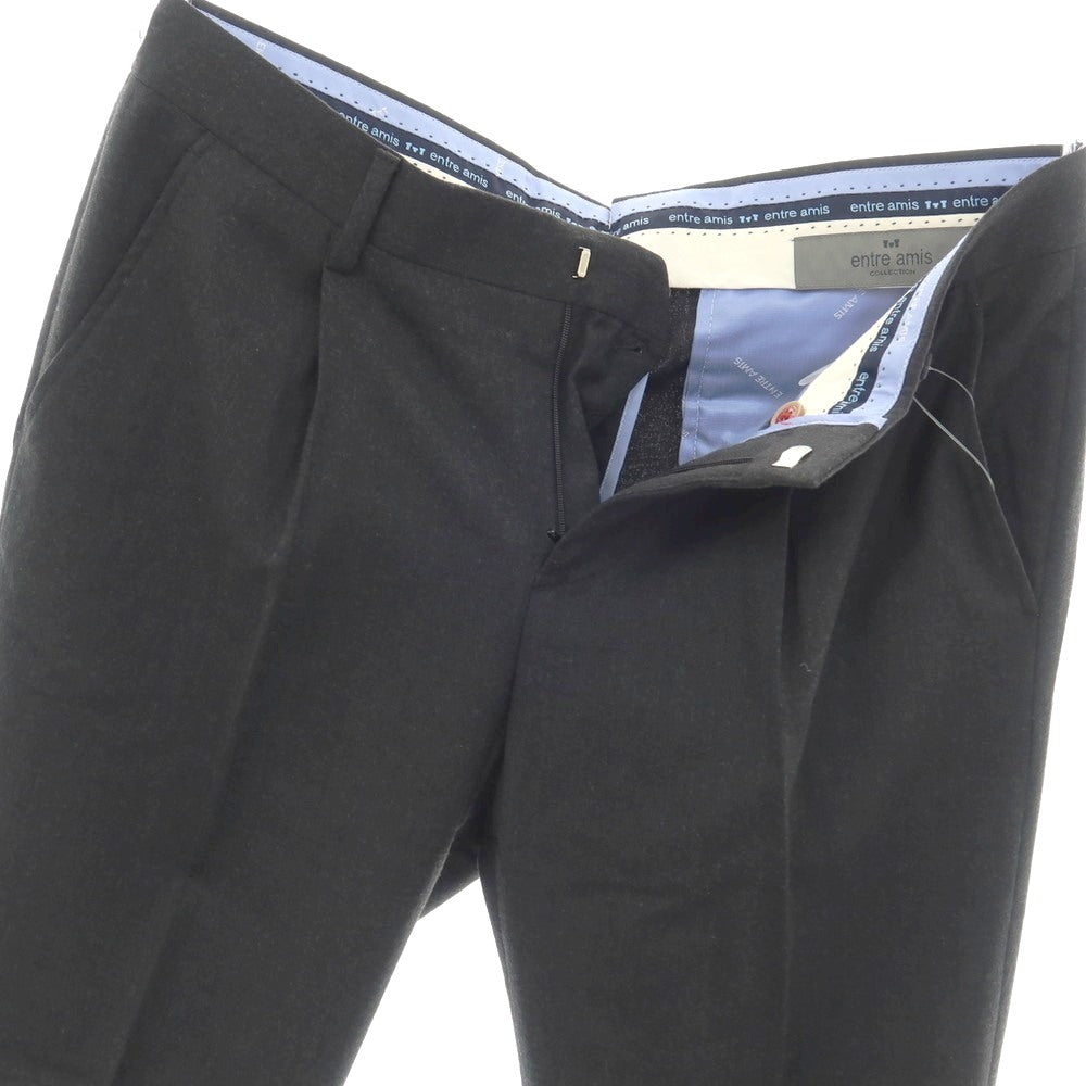【中古】アントレアミ ENTRE AMIS GAGA ウールポリウレタン ドレススラックスパンツ チャコールグレー【サイズ31】【 状態ランクB 】【 メンズ 】