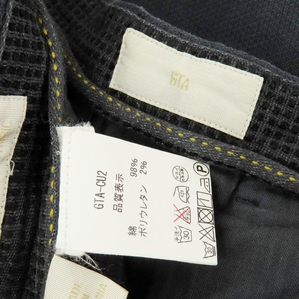 【中古】ジーティーアー G.T.A ストレッチ コットン カジュアルスラックスパンツ ネイビー【サイズ46】【 状態ランクC 】【 メンズ 】