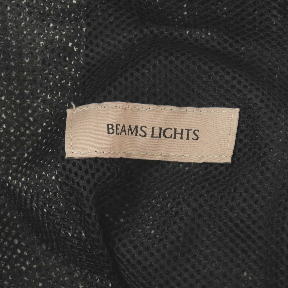 【中古】ビームスライツ BEAMS LIGHTS COOL DOTS ポリエステル グレンチェック プリント カジュアルスラックスパンツ ブラックxホワイト【サイズM】【 状態ランクA 】【 メンズ 】