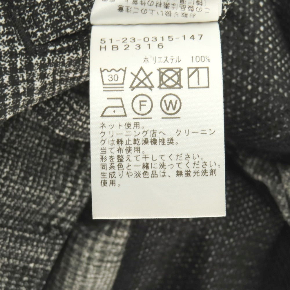 【中古】ビームスライツ BEAMS LIGHTS COOL DOTS ポリエステル グレンチェック プリント カジュアルスラックスパンツ ブラックxホワイト【サイズM】【 状態ランクA 】【 メンズ 】