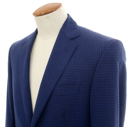 【中古】フェイ FAY Travel Jacket ウール系 チェック 2B テーラードジャケット ネイビー【サイズ48】【 状態ランクB 】【 メンズ 】