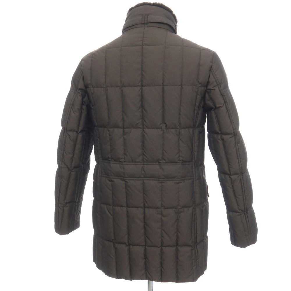 【中古】ムーレー MOORER VALENTE-KM ポリエステル ダウンコート ダークブラウン【サイズ50】【 状態ランクB 】【 メンズ 】