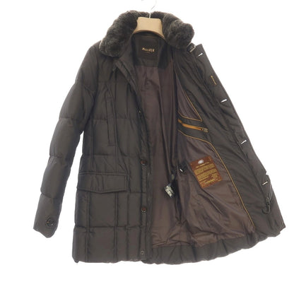 【中古】ムーレー MOORER VALENTE-KM ポリエステル ダウンコート ダークブラウン【サイズ50】【 状態ランクB 】【 メンズ 】