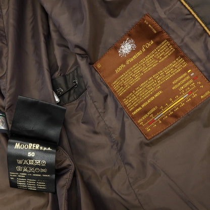 【中古】ムーレー MOORER VALENTE-KM ポリエステル ダウンコート ダークブラウン【サイズ50】【 状態ランクB 】【 メンズ 】
