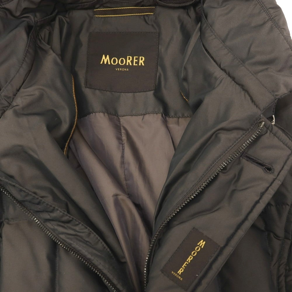 【中古】ムーレー MOORER VALENTE-KM ポリエステル ダウンコート ダークブラウン【サイズ50】【 状態ランクB 】【 メンズ 】