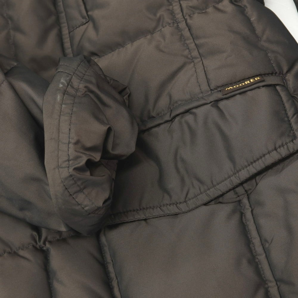 【中古】ムーレー MOORER VALENTE-KM ポリエステル ダウンコート ダークブラウン【サイズ50】【 状態ランクB 】【 メンズ 】
