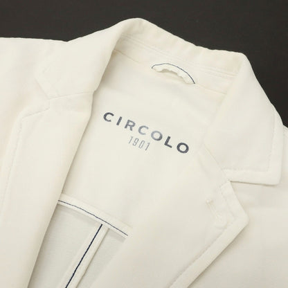 【中古】チルコロ1901 CIRCOLO 1901 コットン ジャージー 2B カジュアルジャケット ホワイト【サイズ44】【 状態ランクC 】【 メンズ 】