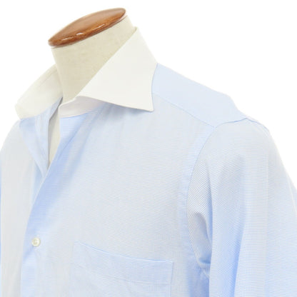 【中古】フェアファクス FAIRFAX コットン クレリック セミワイドカラー ドレスシャツ ライトブルー【サイズ39】【 状態ランクB 】【 メンズ 】