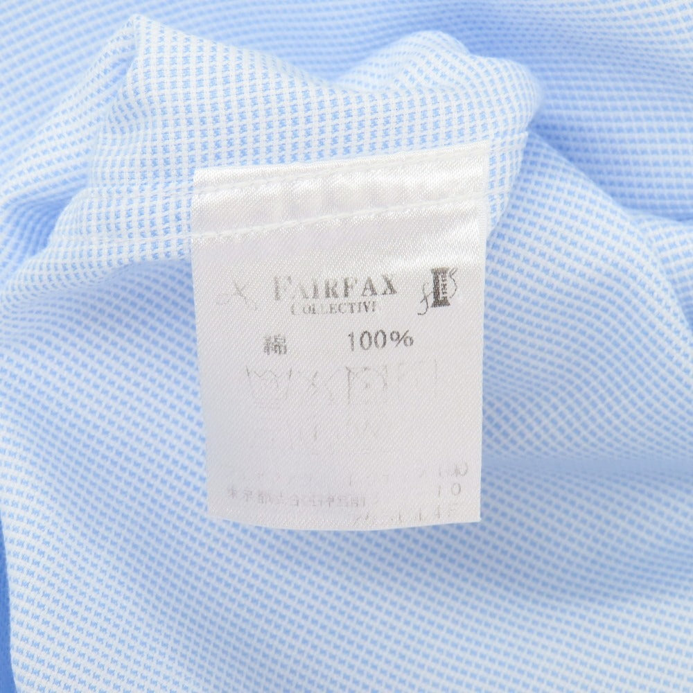 【中古】フェアファクス FAIRFAX コットン クレリック セミワイドカラー ドレスシャツ ライトブルー【サイズ39】【 状態ランクB 】【 メンズ 】