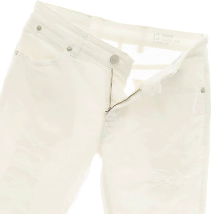 【中古】ピーティートリノ デニム PT TORINO DENIM SWING ダメージ＆リペア加工 ストレッチ コットン デニムパンツ ホワイト【サイズ30】【 状態ランクB 】【 メンズ 】